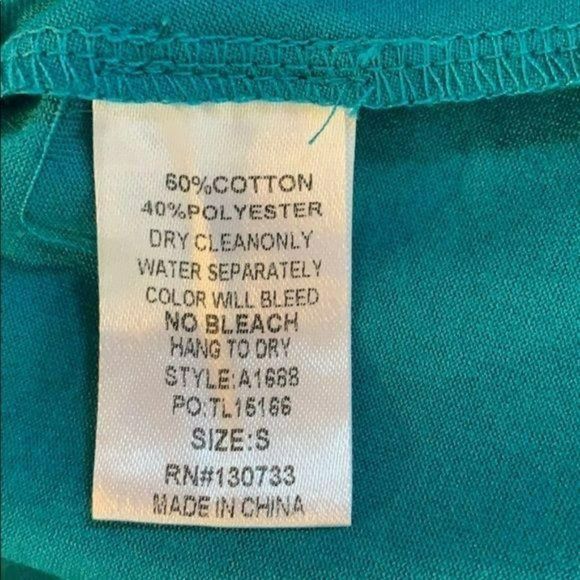 Umgee Woman's‎ Teal Blue Flutter Sleeve Tunic Dress Size Small - Picture 8 of 10